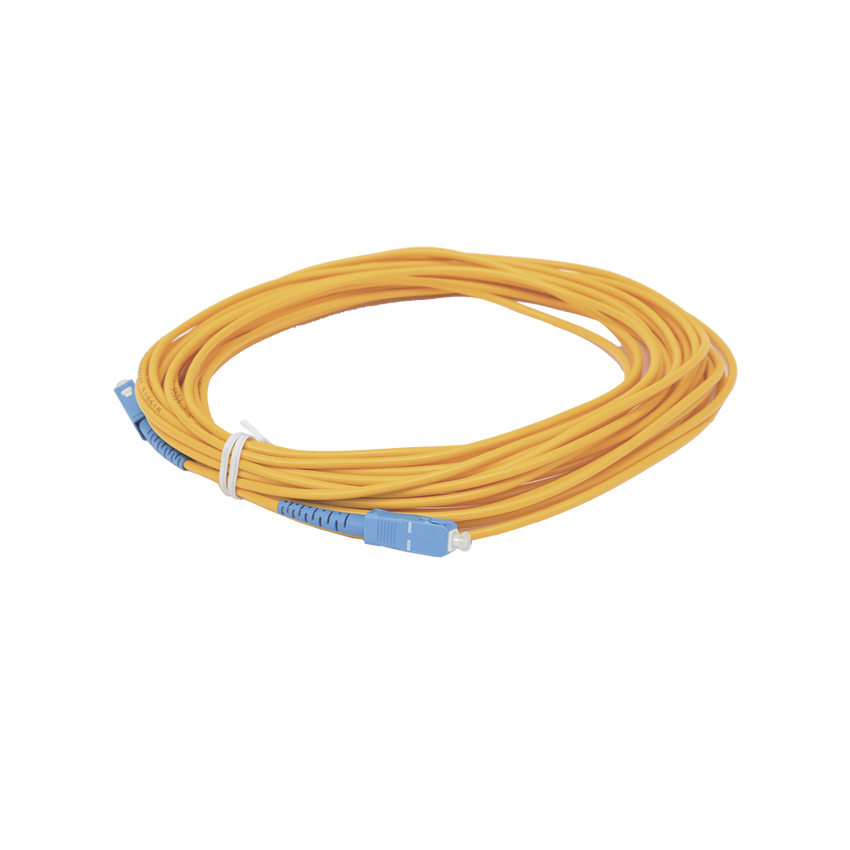 Jumper de Fibra Óptica Simplex, Monomodo, con Conectores SC/UPC-SC/UPC, de 10 Metros (32.81 Pies)
