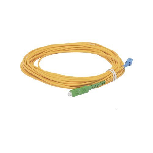 Jumper de Fibra Óptica Simplex, Monomodo, con Conectores SC/UPC-SC/APC, de 10 Metros (32.81 Pies)