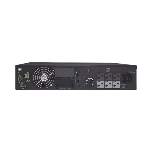 UPS de 2200 VA/1800 W, Online Doble Conversión, Entrada 120 Vca NEMA 5-20P, Onda Senoidal Pura, Rack o Torre de 2 UR, Con 6 NEMA 5-20R y 1 NEMA L5-20R