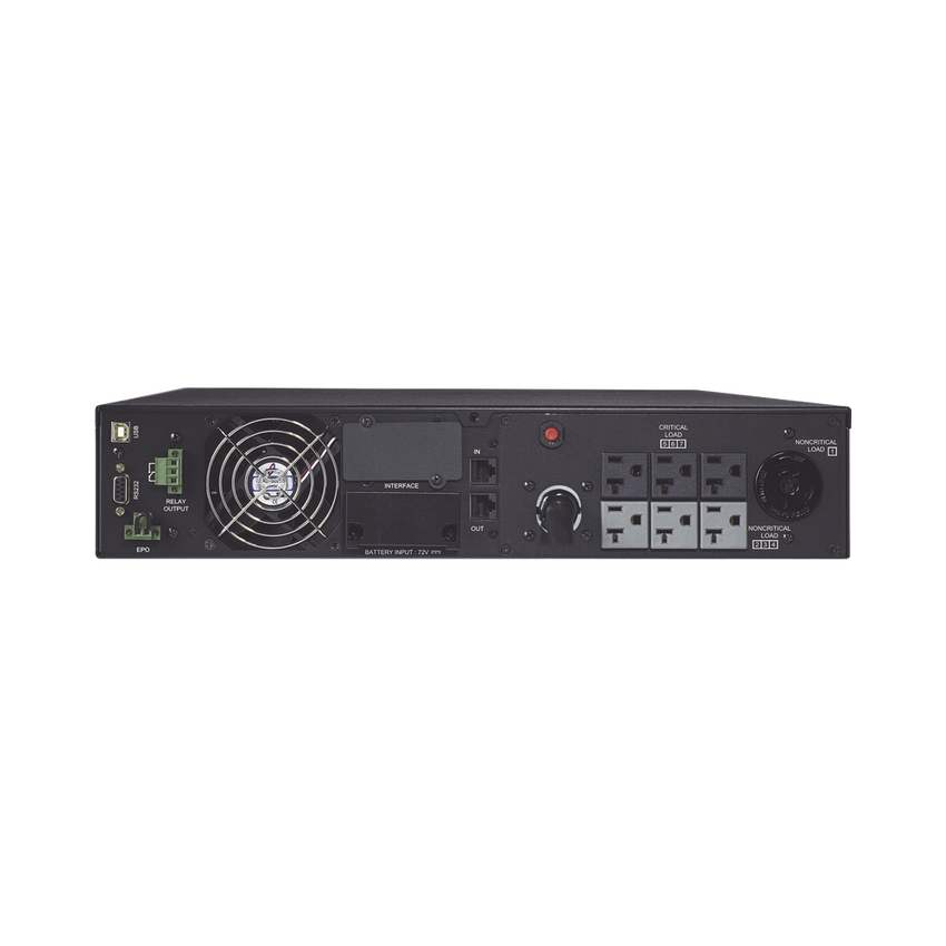 UPS de 2200 VA/1800 W, Online Doble Conversión, Entrada 120 Vca NEMA 5-20P, Onda Senoidal Pura, Rack o Torre de 2 UR, Con 6 NEMA 5-20R y 1 NEMA L5-20R