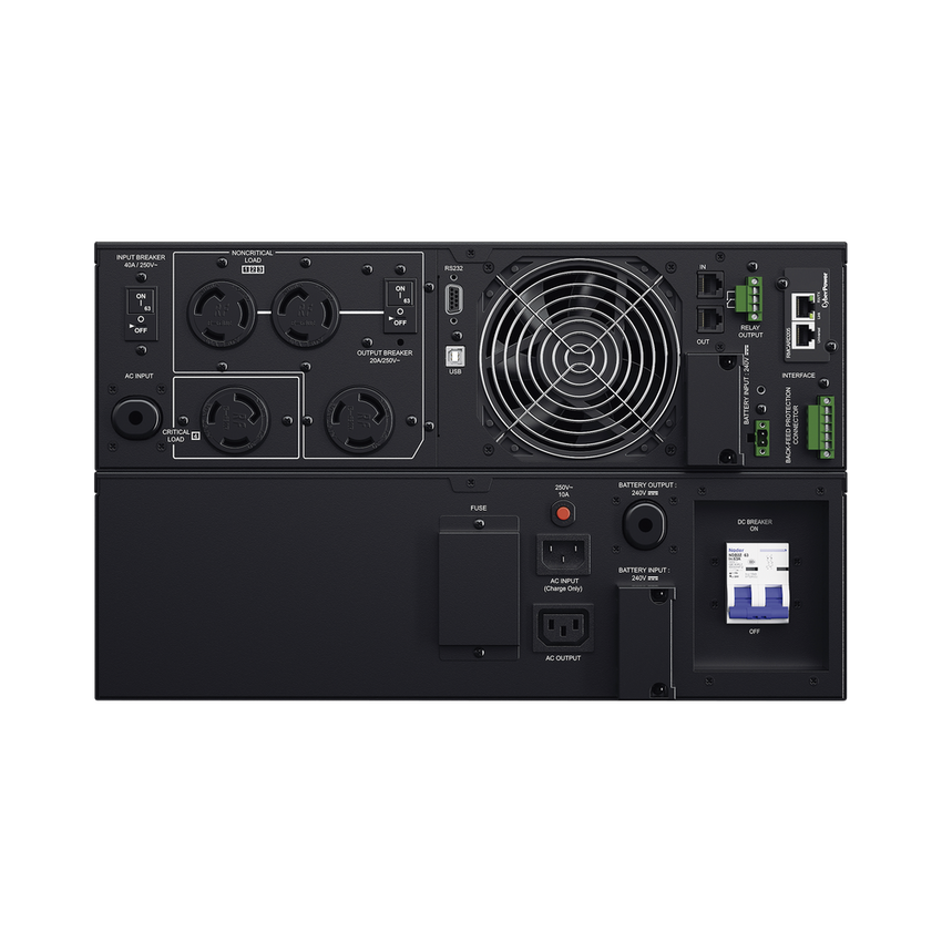 UPS de 6000 VA/5400 W, Online Doble Conversión, 200 - 240 Vac de Entrada NEMA L6-30P, Onda Senoidal Pura, Torre o Rack de 6 UR, Con 2 Tomas NEMA L6-20R y 2 NEMA L6-30R