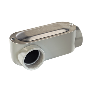 Caja Oval Roscada tipo LR de 1" (25.4 mm) / Incluye tapa y tornillos.