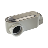 Caja oval roscada tipo LR de 1 1/4" (31.8 mm) Incluye tapa y tornillos.