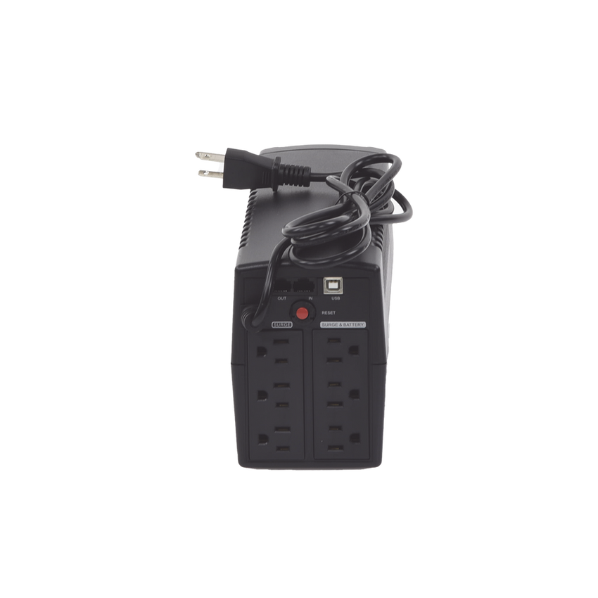 UPS de 750 VA/300 W, Topología Línea Interactiva, Entrada 120 Vca NEMA 5-15P, y 6 Salidas NEMA 5-15R, Con Regulador de Voltaje (AVR)