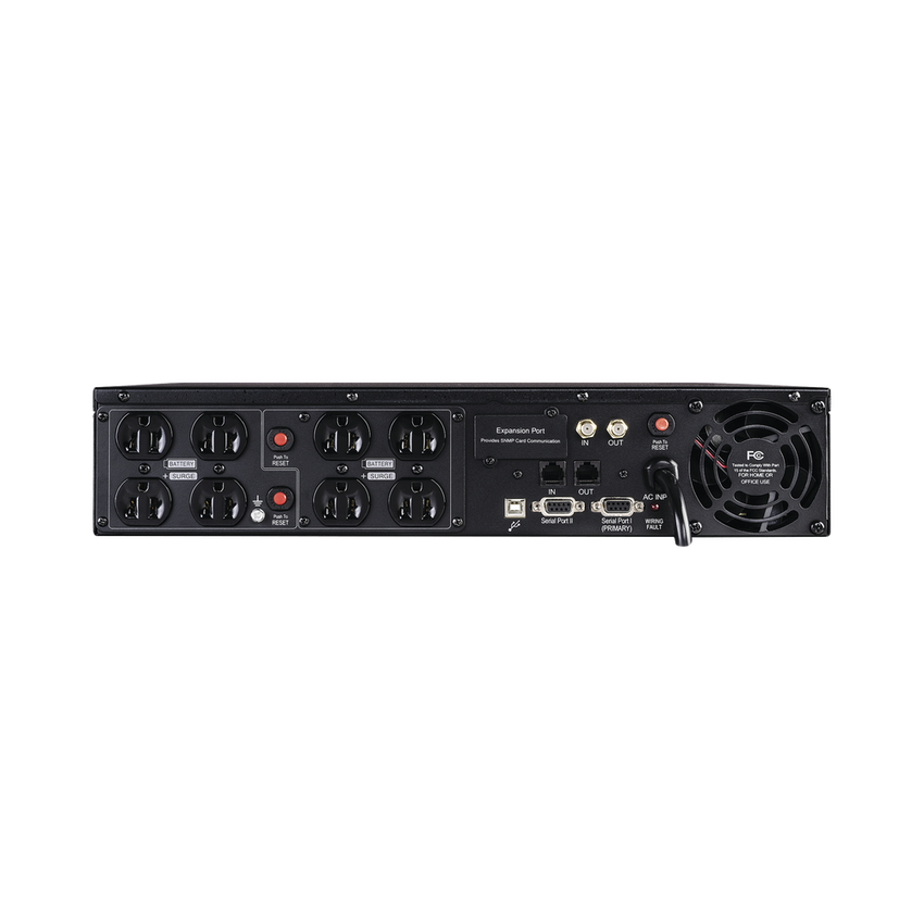 UPS de 1500 VA/900 W, Topología Línea Interactiva, Entrada 120 Vca NEMA 5-15P, Torre o Rack 2 UR, Con 8 Tomas NEMA 5-15R