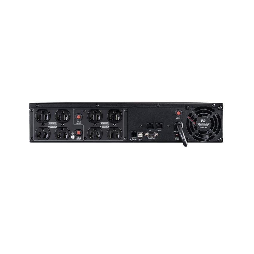 UPS de 1500 VA/1050 W, Topología Línea Interactiva, Entrada 120 Vca NEMA 5-15P, Onda Senoidal Pura, Torre o Rack 2 UR, Con 8 Tomas NEMA 5-15R