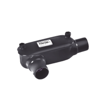 Caja Condulet tipo T con recubrimiento exterior de PVC de 3/4" (19 mm).