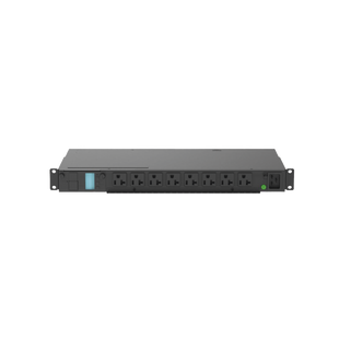 PDU Monitoreable (MI) para Distribución de Energía, Enchufe de Entrada NEMA 5-15P, Con 8 Salidas 5-20R, Horizontal 19in, 120 Vca, 15 Amp, 1UR