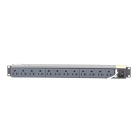 PDU Básico para Distribución de Energía, Enchufe de Entrada NEMA 5-15P, Con 12 Contactos NEMA 5-20R, Instalación Horizontal de 19in, 1UR, 15 Amp, 120 Vca