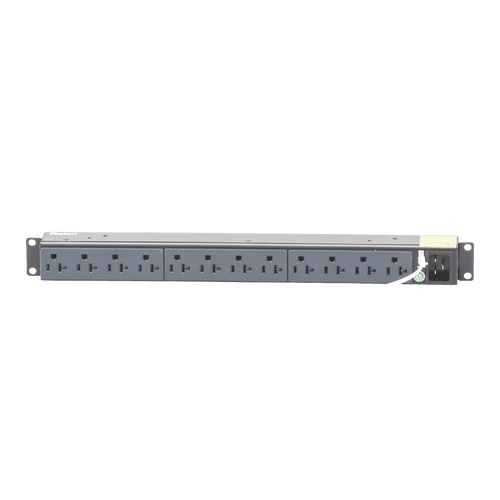 PDU Básico para Distribución de Energía, Enchufe de Entrada NEMA 5-15P, Con 12 Contactos NEMA 5-20R, Instalación Horizontal de 19in, 1UR, 15 Amp, 120 Vca