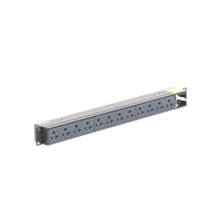 PDU Básico para Distribución de Energía, Enchufe de Entrada NEMA 5-15P, Con 12 Contactos NEMA 5-20R, Instalación Horizontal de 19in, 1UR, 15 Amp, 120 Vca