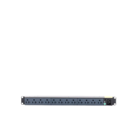 PDU Básico para Distribución de Energía, Enchufe de Entrada NEMA 5-20P, Con 12 Contactos NEMA 5-20R, Instalación Horizontal de 19in, 1UR, 20 Amp, 120 Vca