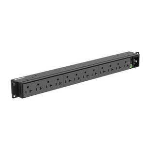 PDU Básico para Distribución de Energía, Enchufe de Entrada NEMA 5-20P, Con 12 Contactos NEMA 5-20R, Instalación Horizontal de 19in, 1UR, 20 Amp, 120 Vca