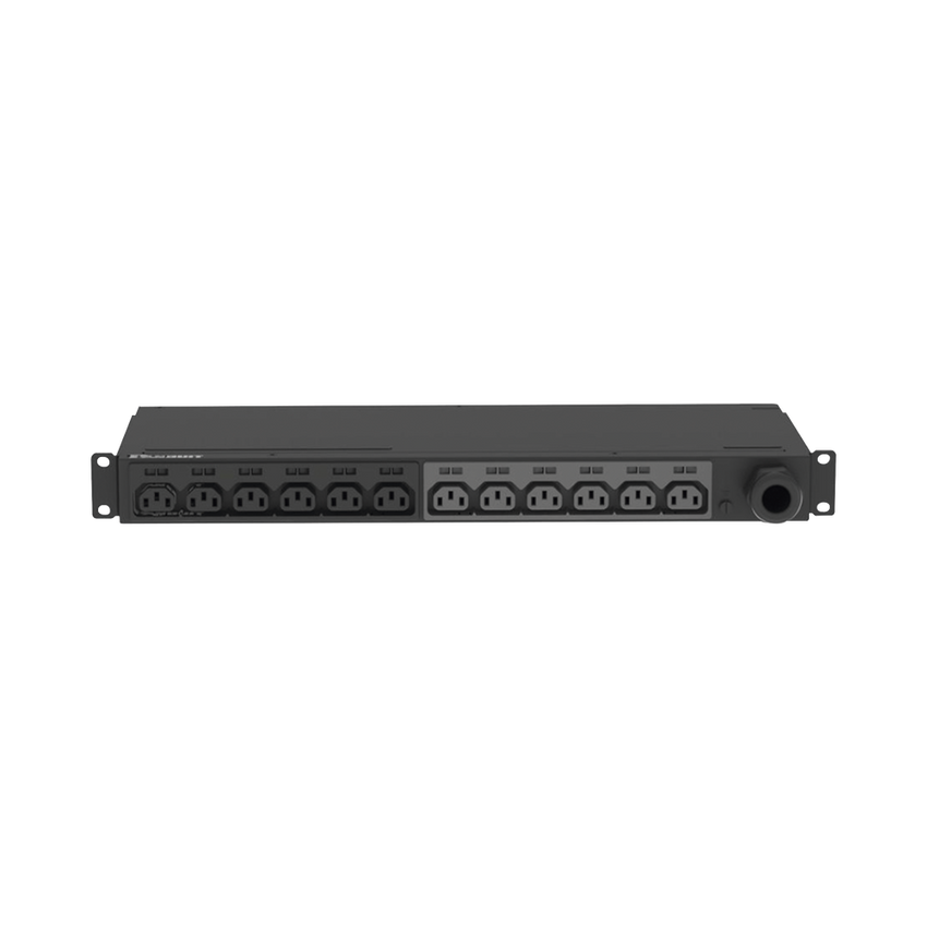 PDU Básico para Distribución de Energía, Enchufe de Entrada NEMA L6-30P, Con 12 Contactos C13, Instalación Horizontal de 19in, 1UR, 30 Amp, 208 Vca