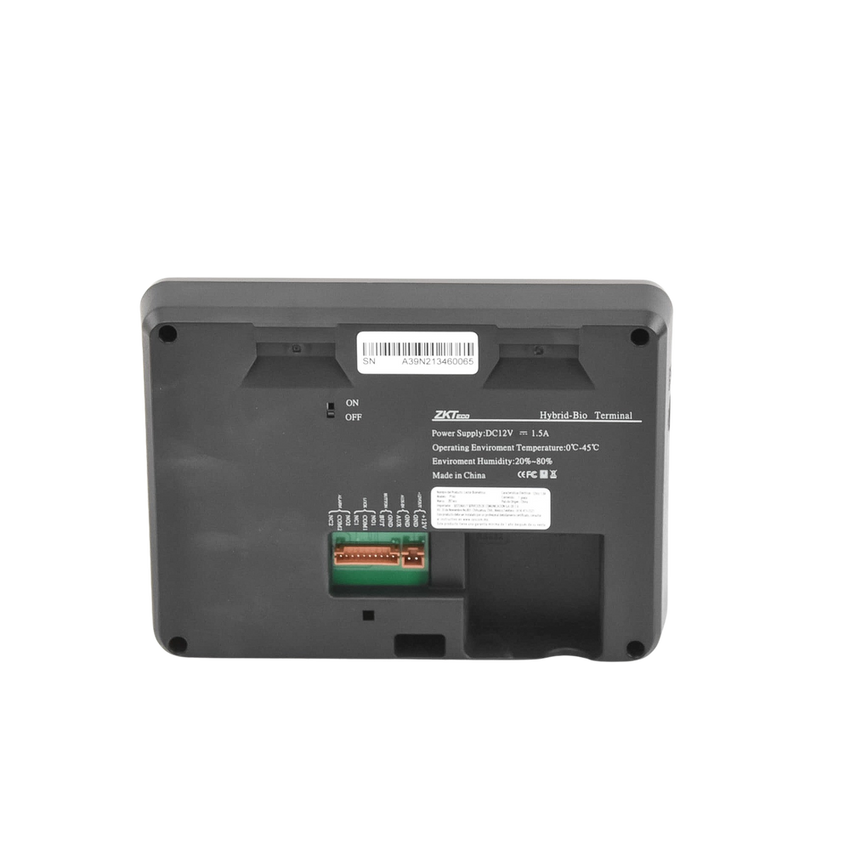Terminal Biom�trica de Palma y Huella / 600 Palmas 3,000 Huellas / Pantalla 2.8" / TCP/IP USB / 100,000 Eventos