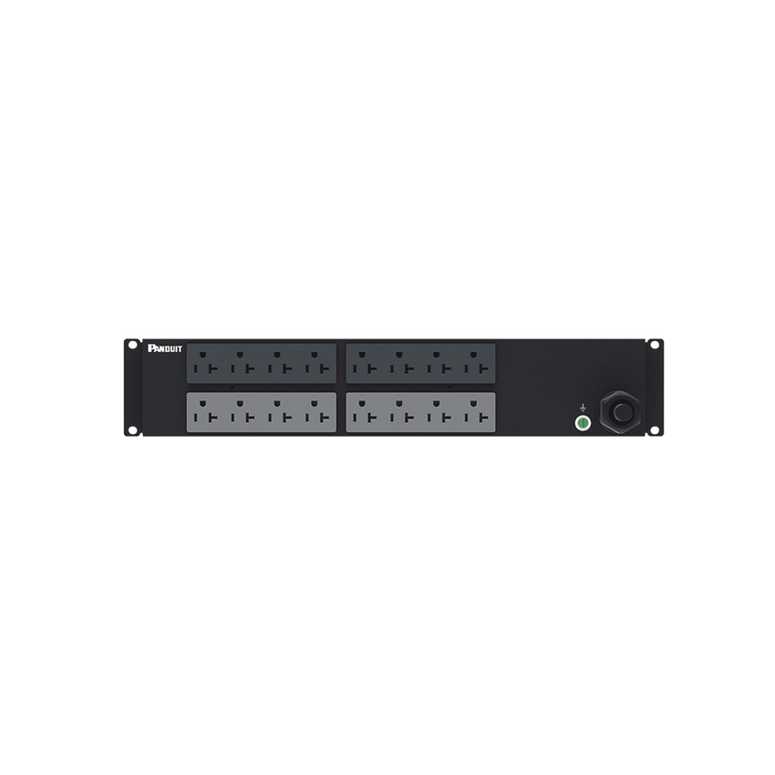 PDU Básico para Distribución de Energía, Enchufe de Entrada NEMA L5-30P, Con 16 Contactos NEMA 5-20R, Instalación Horizontal de 19in, 2 UR, 30 Amp, 120 Vca
