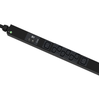 PDU Monitoreable (MI) para Distribución de Energía, Enchufe de Entrada NEMA L21-30P, Con 18 Salidas C13 y 6 C19, de Instalación Vertical, 208 Vca, 30 Amp