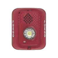 Sirena con Lampara LED Estroboscópica / 2 hilos / Montaje en Pared / Color Rojo / Configuración Estroboscópica Seleccionable