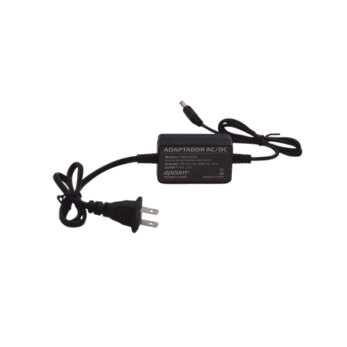 Adaptador 5 Vcc / 2A / UL / Voltaje de Entrada de 100-240 Vca / Para uso, solo en lectores biométricos de 5 Vcc de la marca ZK