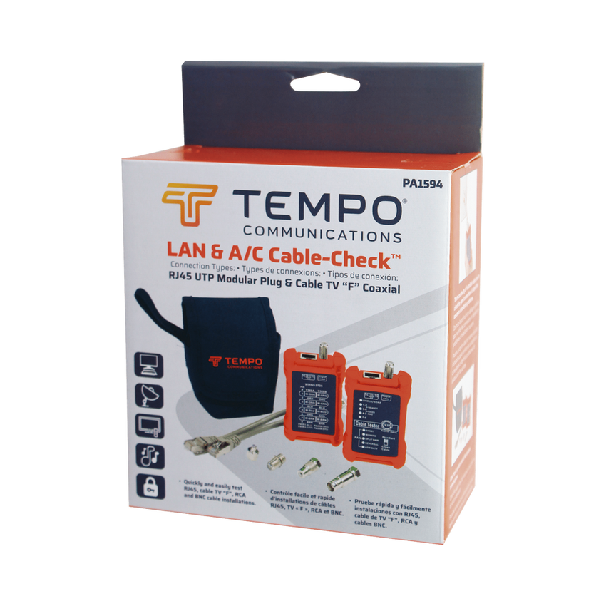 Tester Profesional para Mapeo de Cables de Red/Coaxiales