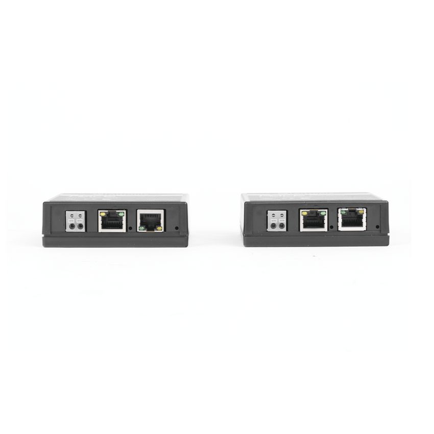 Kit extensor IP y PoE por cable UTP CAT5E hasta 500 mts @ 100 mbps