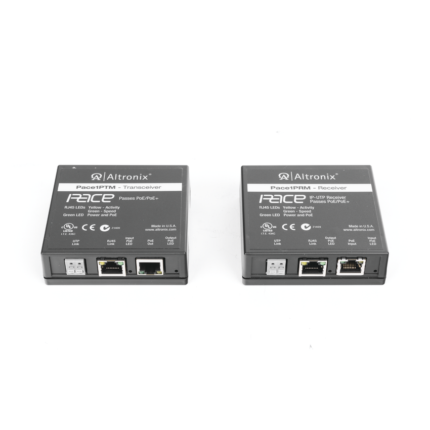 Kit extensor IP y PoE por cable UTP CAT5E hasta 500 mts @ 100 mbps