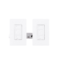 (Caseta Wireless) Kit Hub controlador, 2 atenuadores, 2 controles remotos, 2 base mesa y 2 tapas.