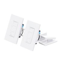 (Caseta Wireless) Kit Hub controlador, 2 atenuadores, 2 controles remotos, 2 base mesa y 2 tapas.