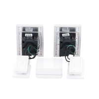 (Caseta Wireless) Kit Hub controlador, 2 atenuadores, 2 controles remotos, 2 base mesa y 2 tapas.