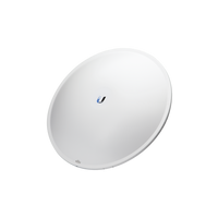 PowerBeam airMAX AC hasta 450 Mbps, frecuencia 5 GHz (5150 - 5875 MHz) con antena tipo plato de 27 dBi, radomo incluido