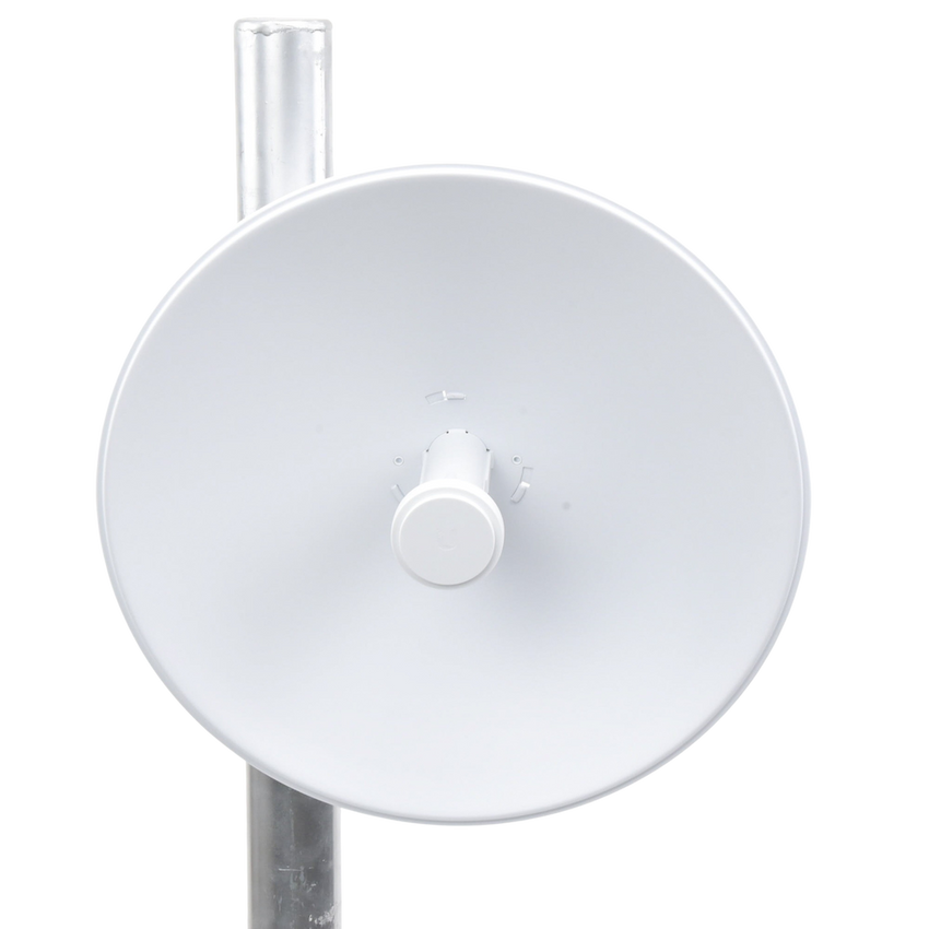 PowerBeam airMAX M5, larga distancia, frecuencia 5 GHz (5170-5875 MHz) con antena tipo plato de 25 dBi