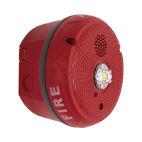 Sirena con Lámpara LED Estroboscópica / Montaje en Techo / Nivel de Candelas Seleccionable / Color Rojo / Nuevo Diseño Moderno y Elegante / Menor Consumo de Corriente / Uso exterior