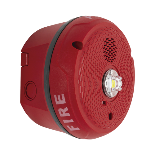 Sirena con Lámpara LED Estroboscópica / Montaje en Techo / Nivel de Candelas Seleccionable / Color Rojo / Nuevo Diseño Moderno y Elegante / Menor Consumo de Corriente / Uso exterior