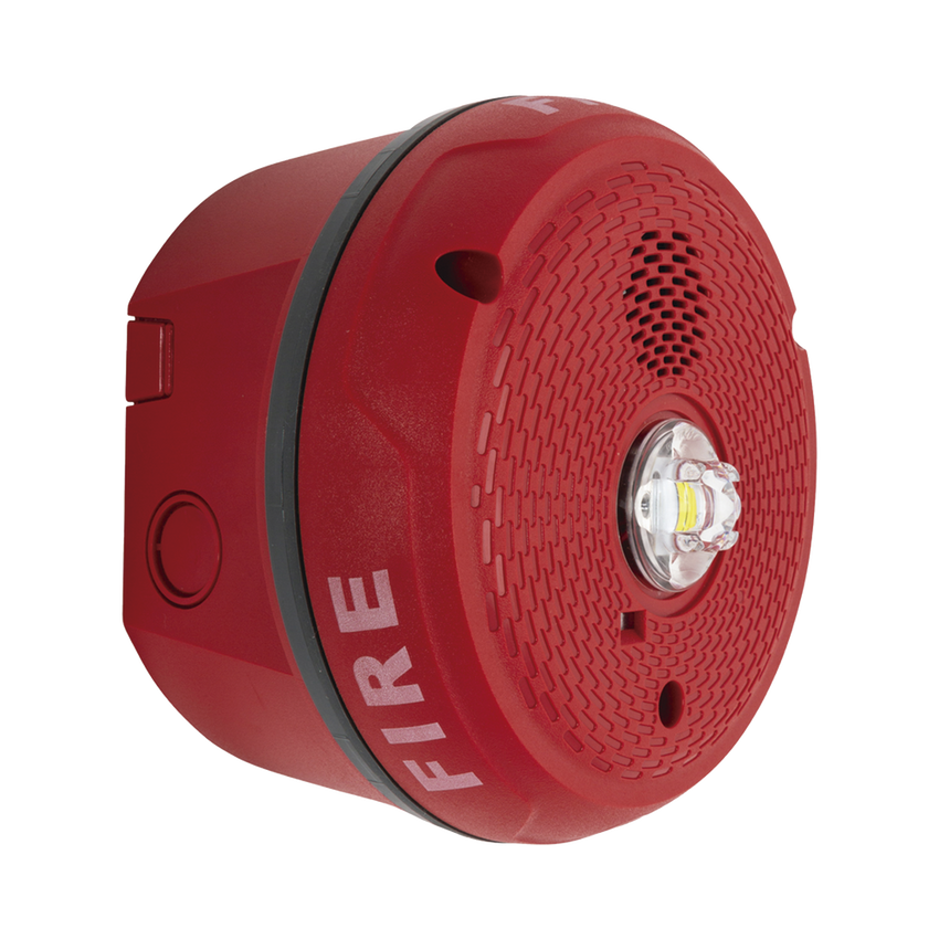 Sirena con Lámpara LED Estroboscópica / Montaje en Techo / Nivel de Candelas Seleccionable / Color Rojo / Nuevo Diseño Moderno y Elegante / Menor Consumo de Corriente / Uso exterior