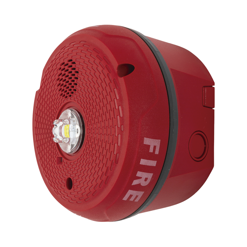 Sirena con Lámpara LED Estroboscópica / Montaje en Techo / Nivel de Candelas Seleccionable / Color Rojo / Nuevo Diseño Moderno y Elegante / Menor Consumo de Corriente / Uso exterior