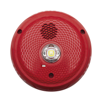 Sirena con Lámpara LED Estroboscópica / Montaje en Techo / Nivel de Candelas Seleccionable / Color Rojo / Nuevo Diseño Moderno y Elegante / Menor Consumo de Corriente / Uso exterior