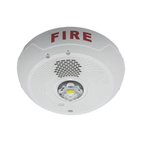 Sirena con Lámpara LED Estroboscópica, Montaje en Techo, Nivel de Candelas Seleccionable, Color blanco , Nuevo Diseño Moderno y Elegante y Menor Consumo de Corriente