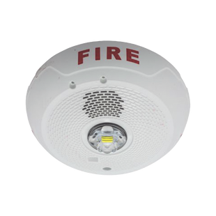 Sirena con Lámpara LED Estroboscópica, Montaje en Techo, Nivel de Candelas Seleccionable, Color blanco , Nuevo Diseño Moderno y Elegante y Menor Consumo de Corriente