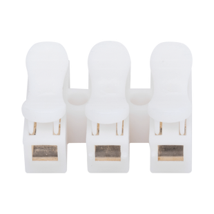 Conector tipo PUSH de 3 Contactos / Para una Conexión Rápida / Puentes de Cables