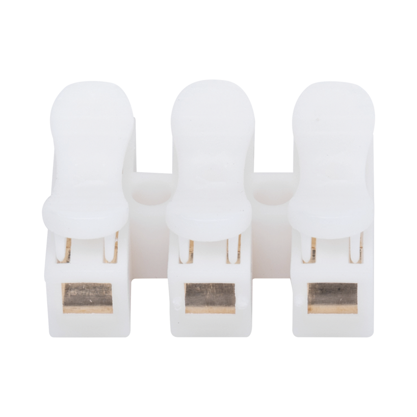 Conector tipo PUSH de 3 Contactos / Para una Conexión Rápida / Puentes de Cables