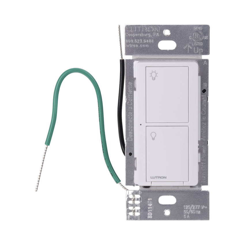 (Caseta Wireless) Interruptor Inteligente On/Off, No requiere cable neutro. 5A /120-277V