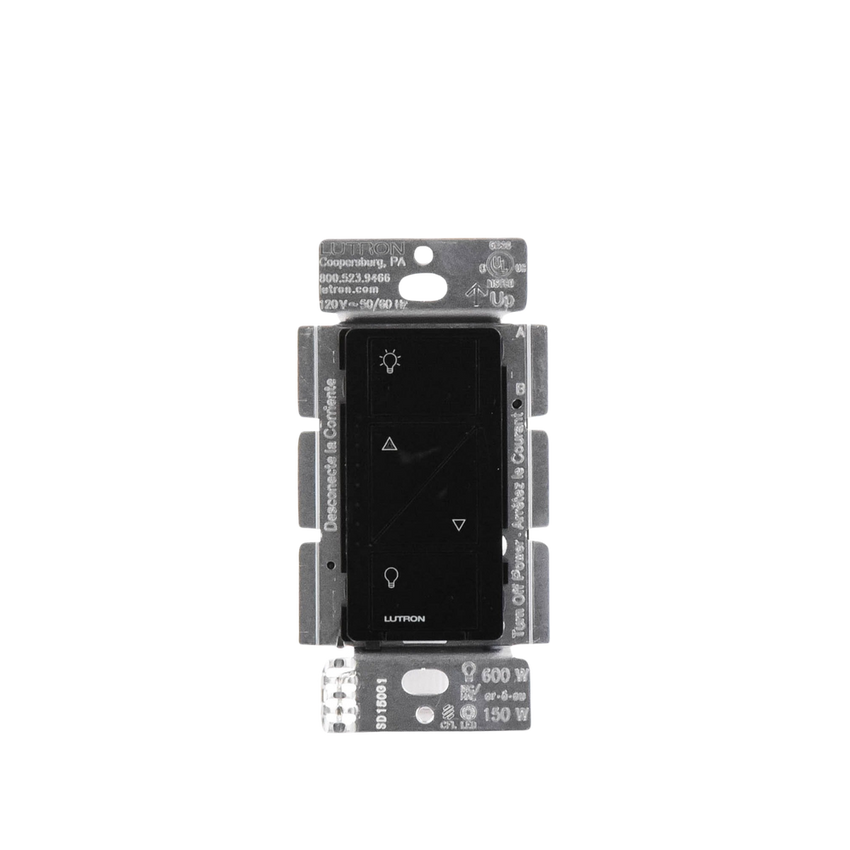 (Caseta Wireless) Atenuador de pared. Aumenta/Disminuye Intensidad de Iluminación. No requiere cable neutro. 150W LED / 600W INC/HAL