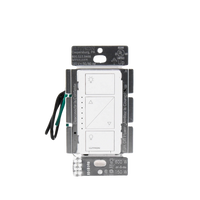 (Caseta Wireless) Atenuador de pared. Aumenta/Disminuye Intensidad de Iluminación.  No requiere cable neutro. 150W LED / 600W INC/HAL