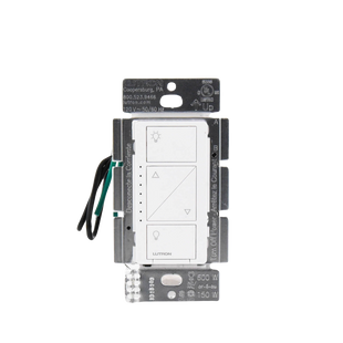 (Caseta Wireless) Atenuador de pared. Aumenta/Disminuye Intensidad de Iluminación.  No requiere cable neutro. 150W LED / 600W INC/HAL