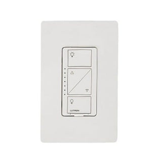 (Caseta Wireless) Atenuador de pared. Aumenta/Disminuye Intensidad de Iluminación.  No requiere cable neutro. 150W LED / 600W INC/HAL