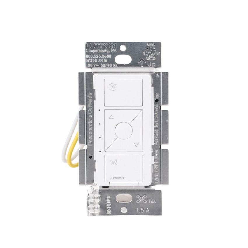 (Caseta Wireless) Control de velocidad inalámbrico para ventilador de techo, un solo polo.