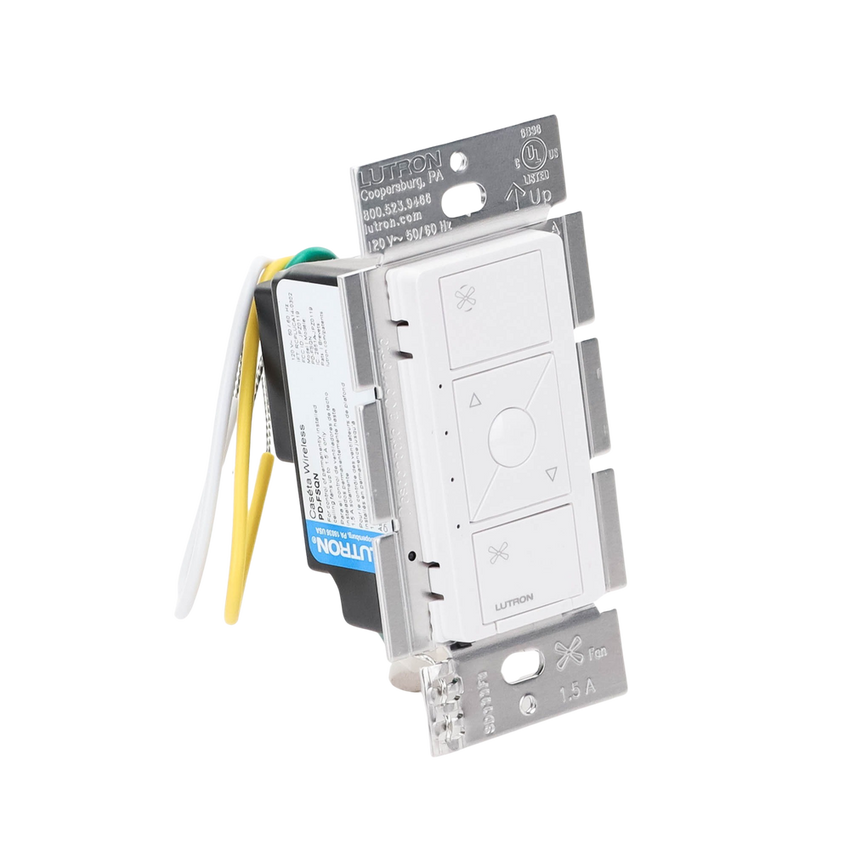 (Caseta Wireless) Control de velocidad inalámbrico para ventilador de techo, un solo polo.
