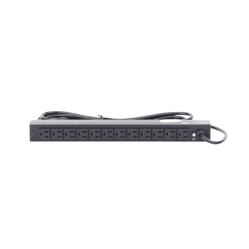 PDU Básico Para Distribución de Energía, Con 12 Tomas NEMA 5-15R Traseras, 1UR, 15 Amp, 120 Vca