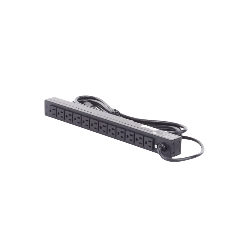PDU Básico Para Distribución de Energía, Con 12 Tomas NEMA 5-15R Traseras, 1UR, 15 Amp, 120 Vca