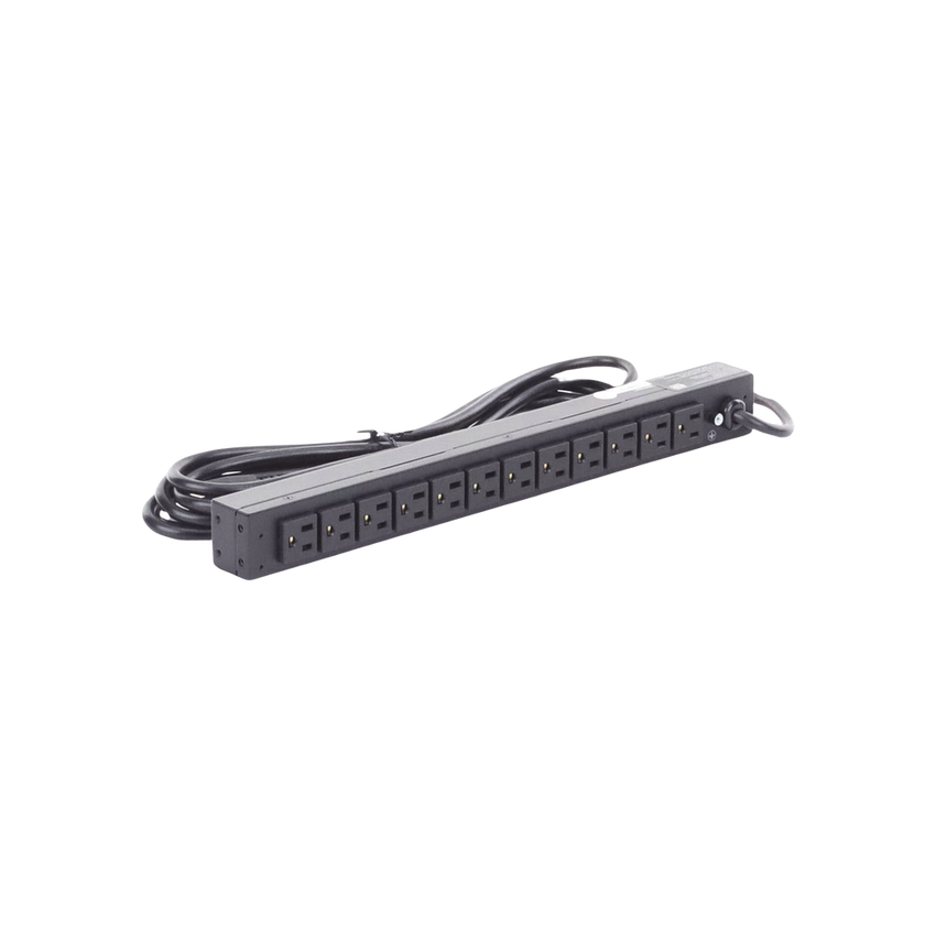 PDU Básico Para Distribución de Energía, Con 12 Tomas NEMA 5-15R Traseras, 1UR, 15 Amp, 120 Vca